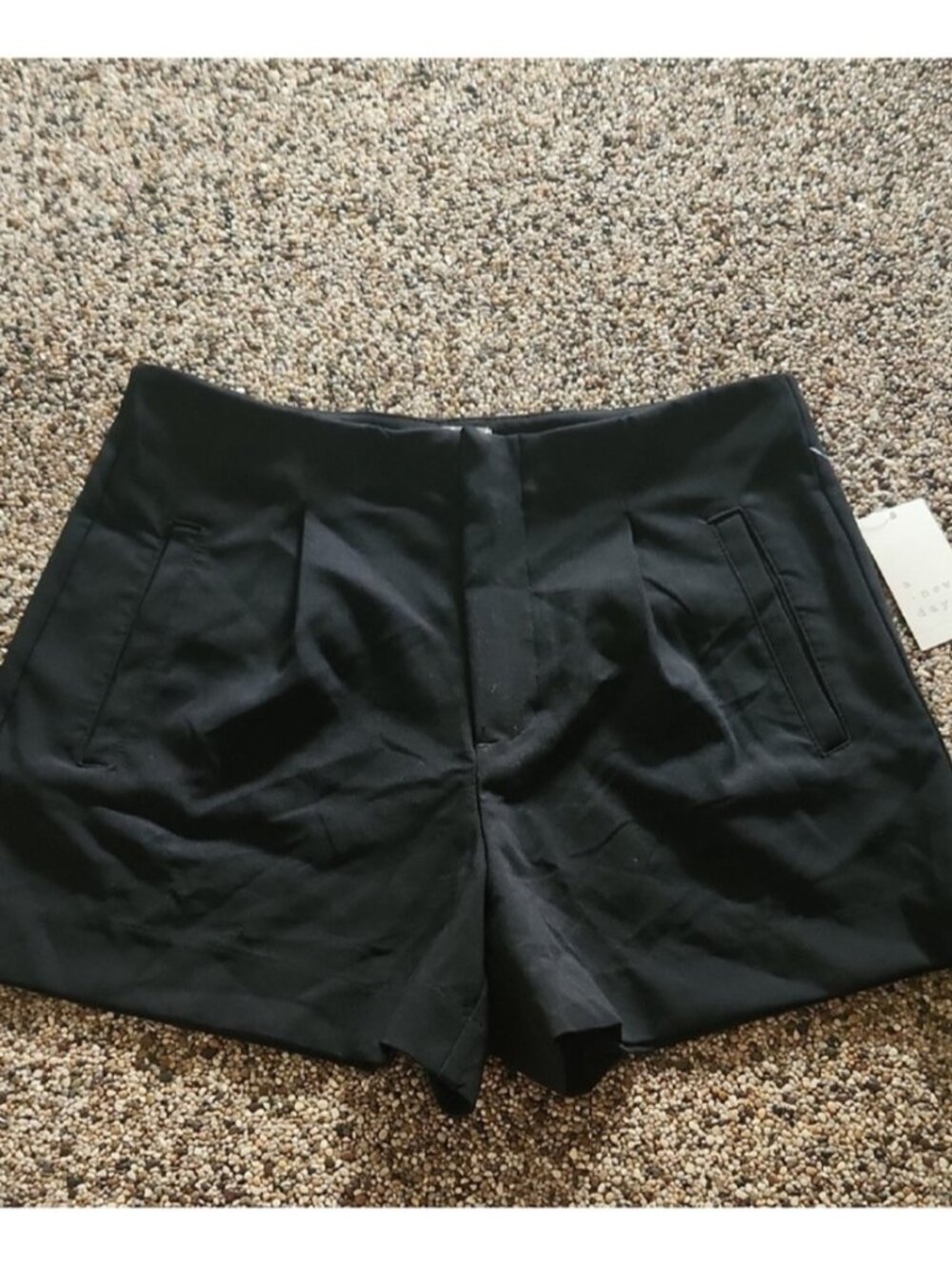 Black High-Rise Tailored Short